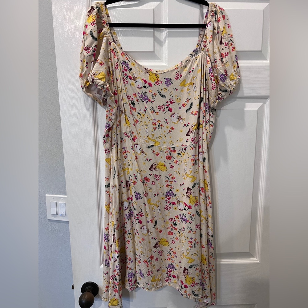 Hot topic beauty and the beast printed plus size dress size 3